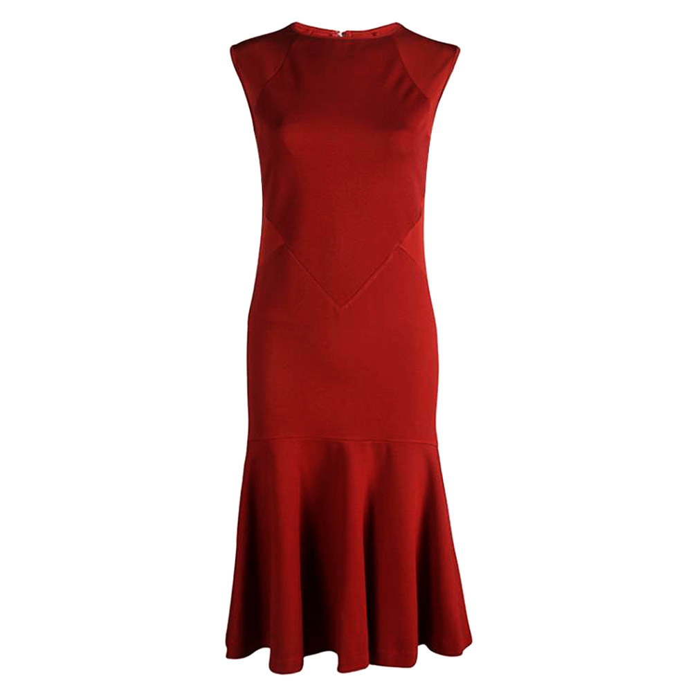 STELLA MCCARTNEY Paneled Sleeveless Dress in Red IT36|XS